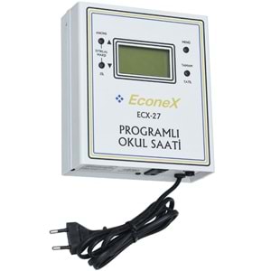 ECONEX Akıllı Usb Li Duvar Tipi Okul Zil Saati ECX-27