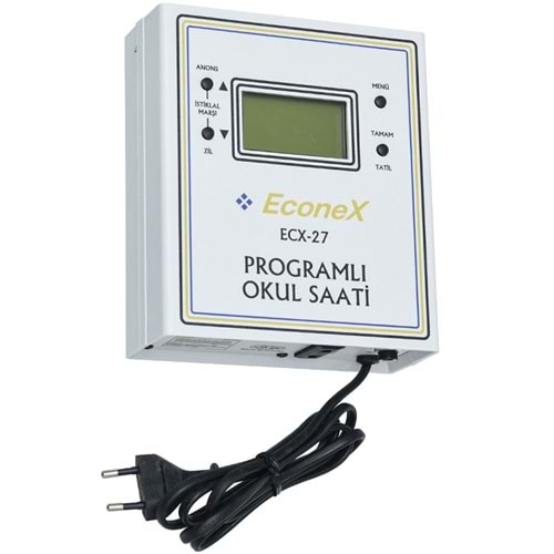 ECONEX Akıllı Usb Li Duvar Tipi Okul Zil Saati ECX-27