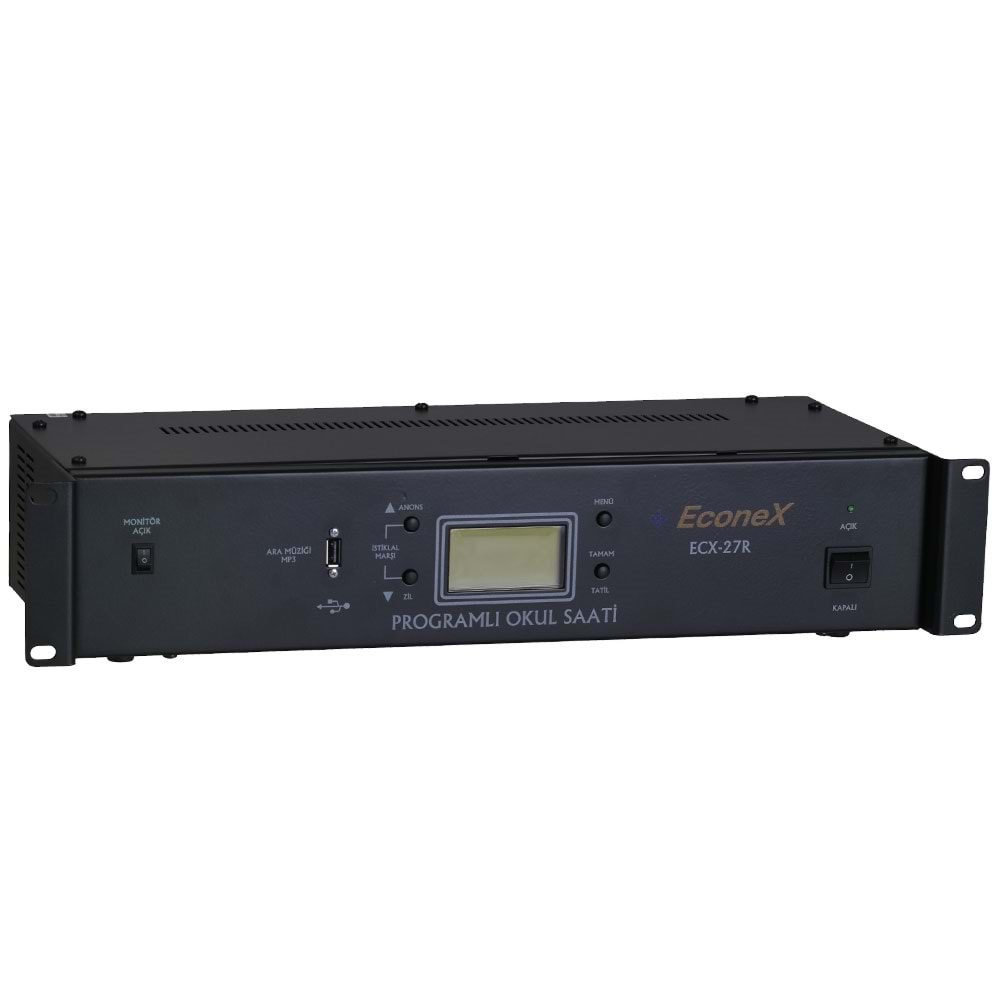 ECONEX Akıllı Usb Li Rack Tipi Okul Zil Saati ECX-27 R