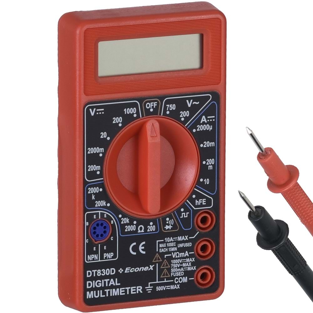 ECONEX Dijital Ölçü Aleti (Multimetre) ECX-830 D