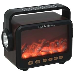 GLRTECH Usb Bluetooth lu Solar Şarjlı Alevli FM Radyo FP-337 S