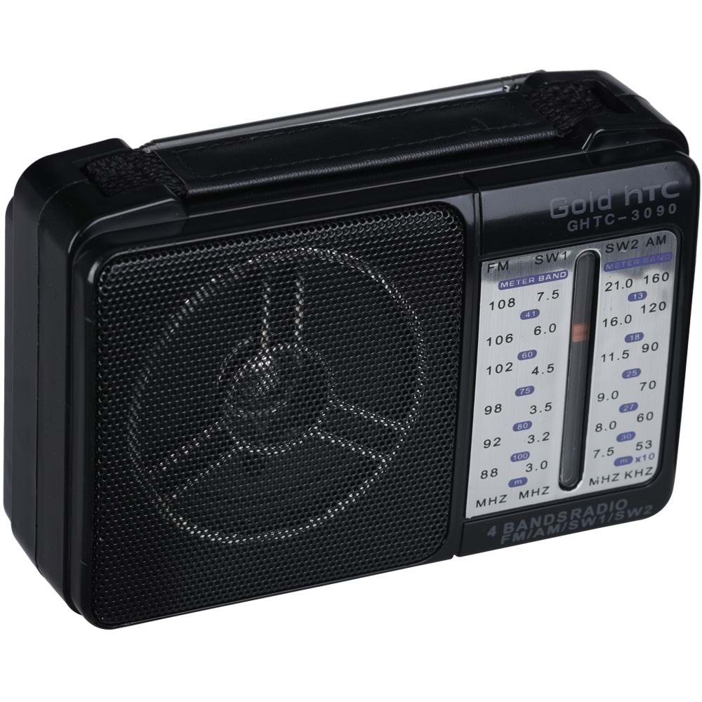 GOLD HTC Pilli ve 220V Ac Girişli FM Radyo GHTC-3090