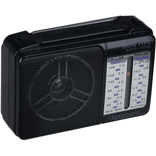 GOLD HTC Pilli ve 220V Ac Girişli FM Radyo GHTC-3090