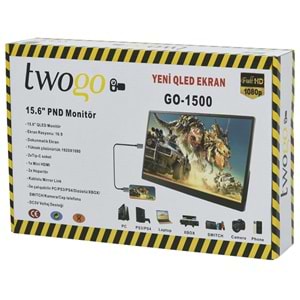 TWOGO 15.6'' QLED Full HD Dokunmatik Taşınabilir Monitör GO-1500