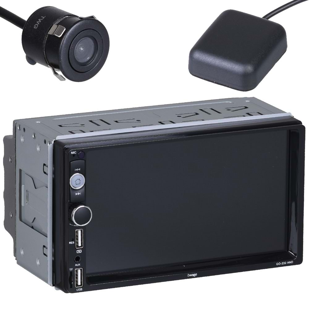 TWOGO 7'' Bluetooth ve USB Girişli Android Carplay Double GO-232