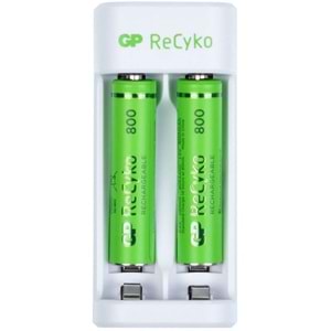 GP 2 Li Usb Li Şarj Cihazı 2X800 Ma Aaa Pilli GP-E211 2X800