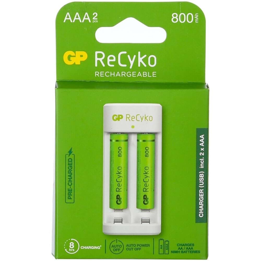 GP 2 Li Usb Li Şarj Cihazı 2X800 Ma Aaa Pilli GP-E211 2X800
