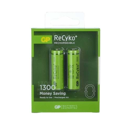 GP Recyko 1300 Ma Şarjlı Kalem Pil (AA) GP-RECYKO-1300