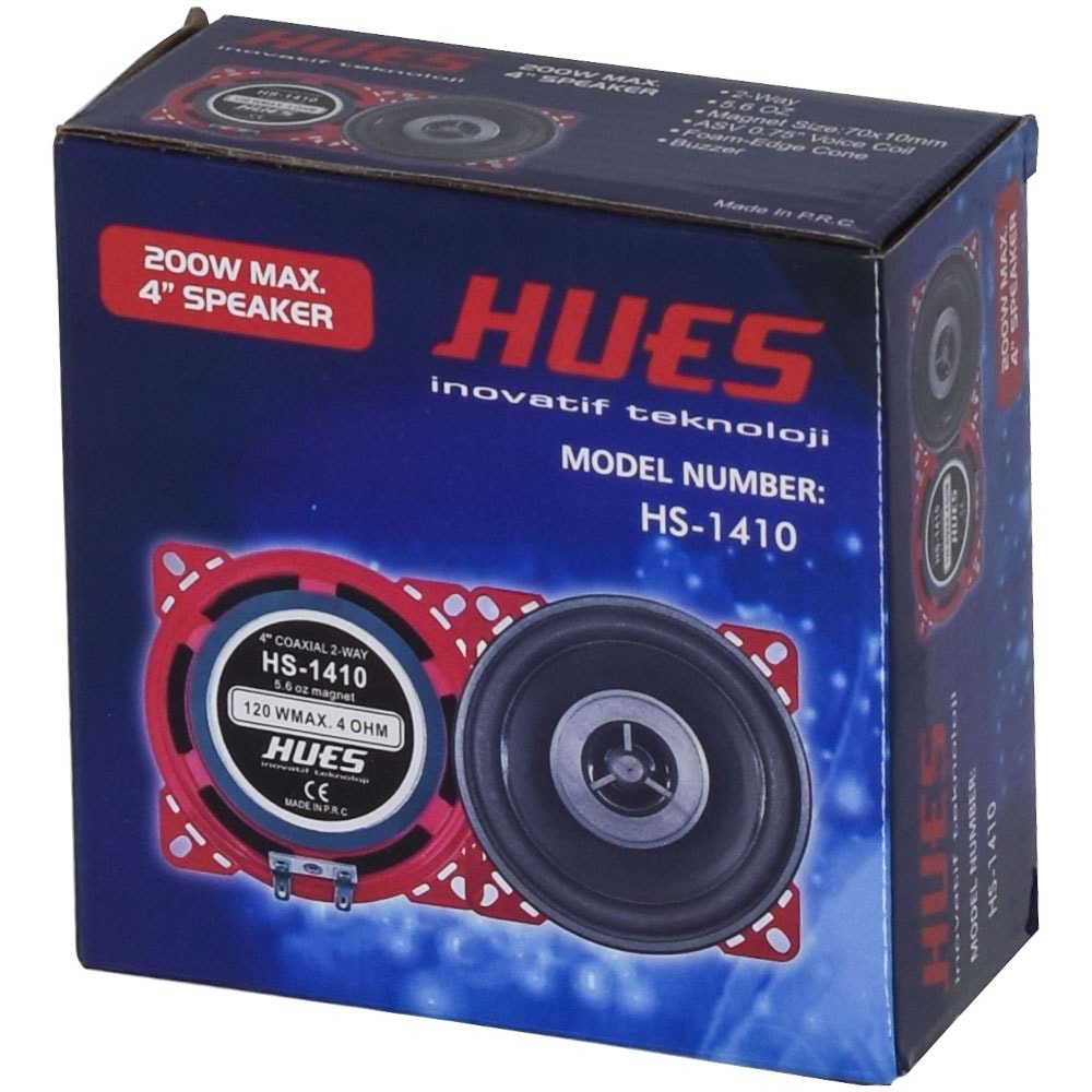 HUES 10 Cm 120W Oto Hoparlör HS-1410