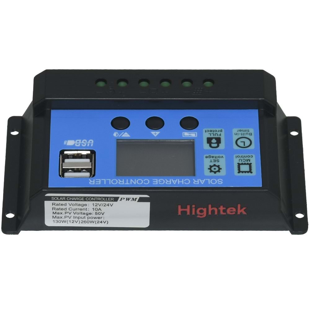HIGHTEK 12-24V 10A Solar Şarj Kontrol HT-10