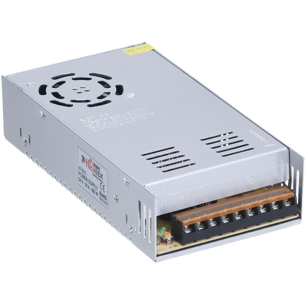 HIGHTEK 24V 20A Smps Metal Kasa Adaptör (ME-1213) HT-1213