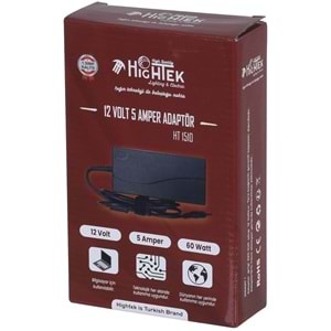 HIGHTEK 12V 5A Smps Plastik Aralı Adaptör HT-1510