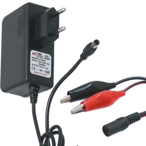 HIGHTEK 12V 1,2A Akü Şarj Adaptörü HT-5056