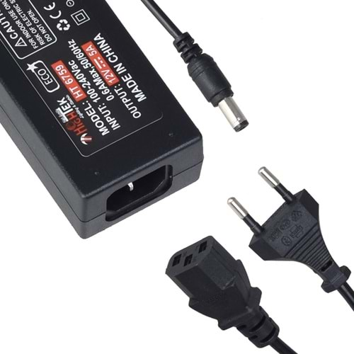 HİGHTEK 12V 5A Smps Aralı Adaptör HT-6759