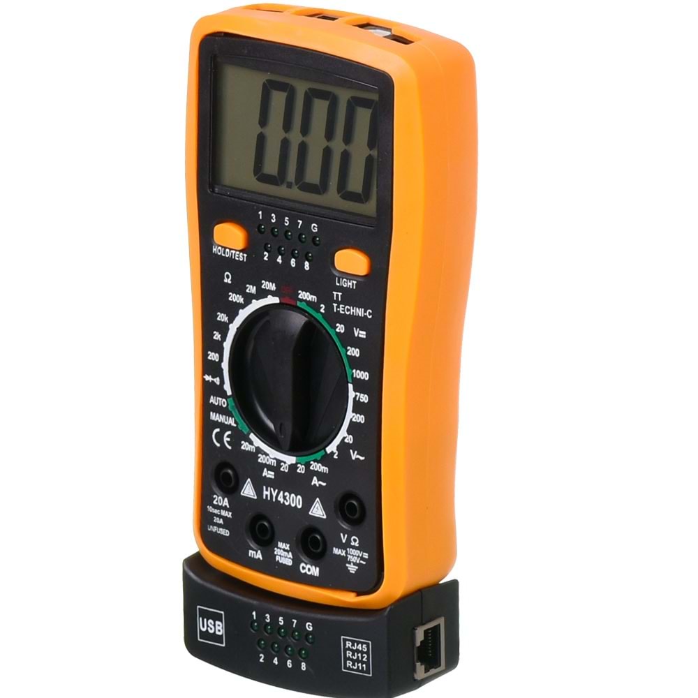T-TECHNIC Kablo Testli Dıgıtal Ölçü Aleti HY-4300