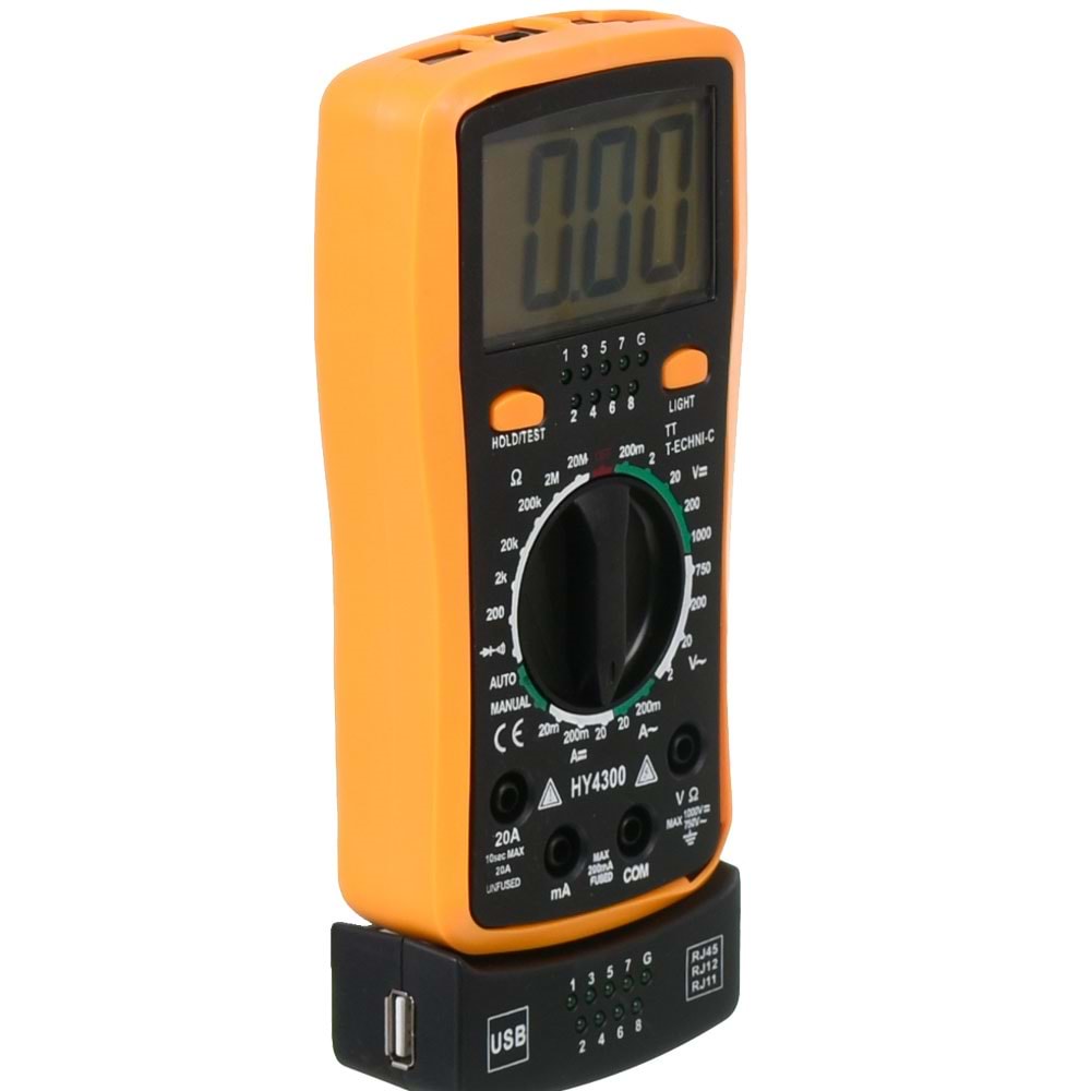 T-TECHNIC Kablo Testli Dıgıtal Ölçü Aleti HY-4300