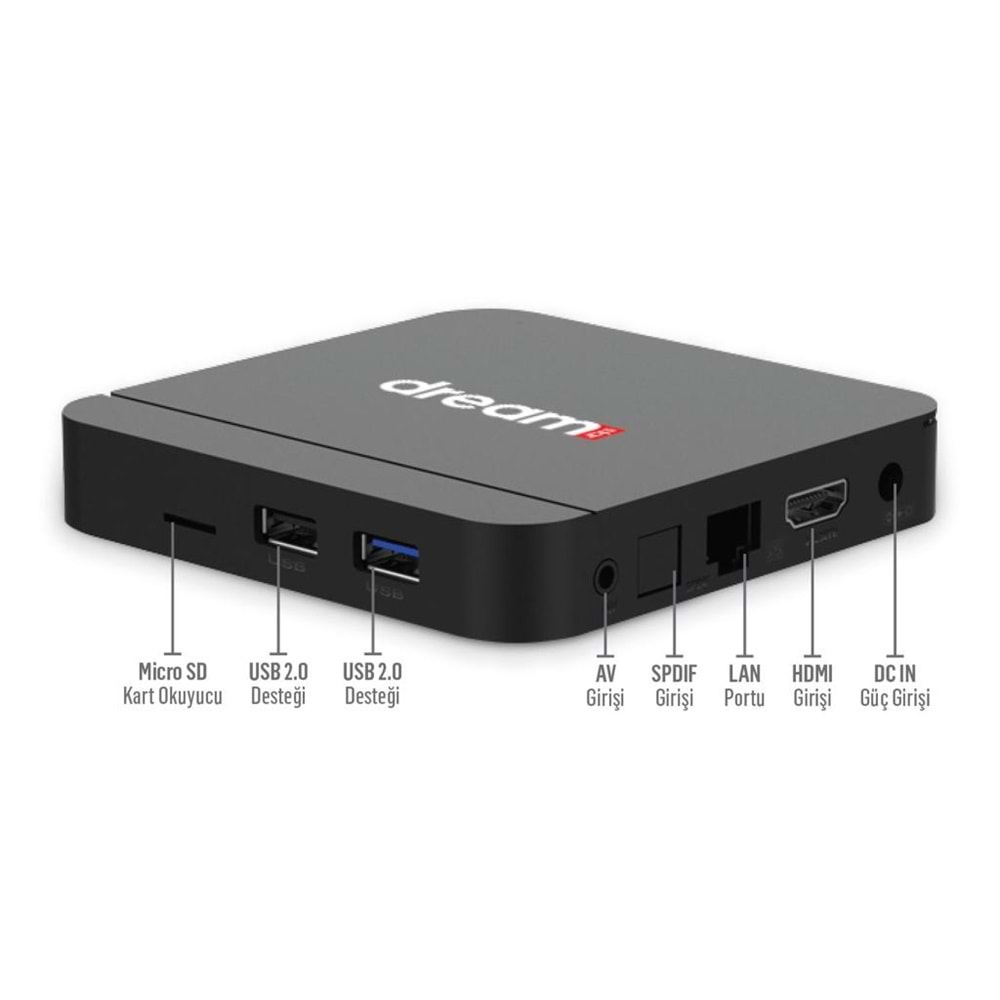 DREAMSTAR 4Gb Ram -32Gb Hafıza Androıd 14 Tv Box İ-4 4-32