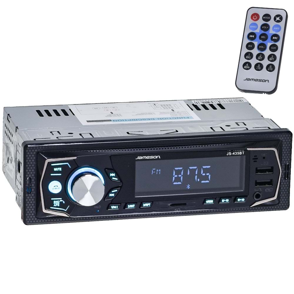 JAMESON Çift Bluetooth ve USB Girişli Radyo Oto Teyp JS-435 BT