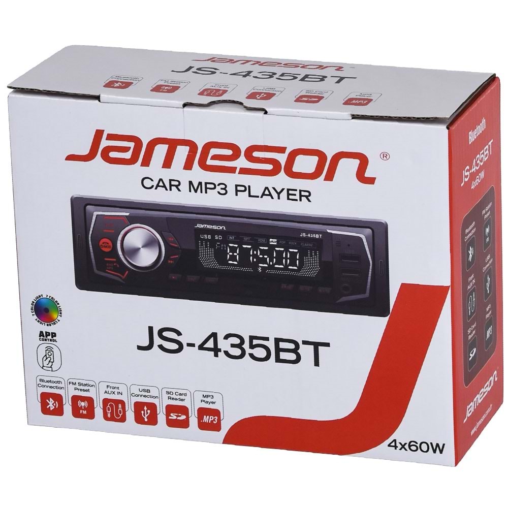 JAMESON Çift Bluetooth ve USB Girişli Radyo Oto Teyp JS-435 BT