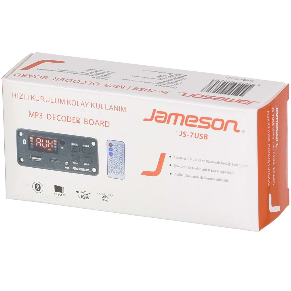 JAMESON Usb-Sd+Bt Mp3 Board JS-7 USB