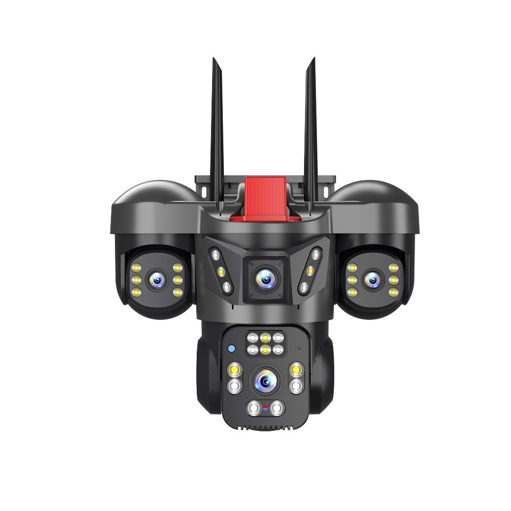 JOYSEE 8 MP Kamera Dört Lensli 2,4 GHz Wi-Fi bağlantısı PTZ Kamera JW-4