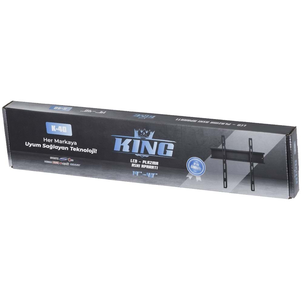 KİNG 19-40'' Lcd Tv Sabit Duvar Askı Aparatı K-40