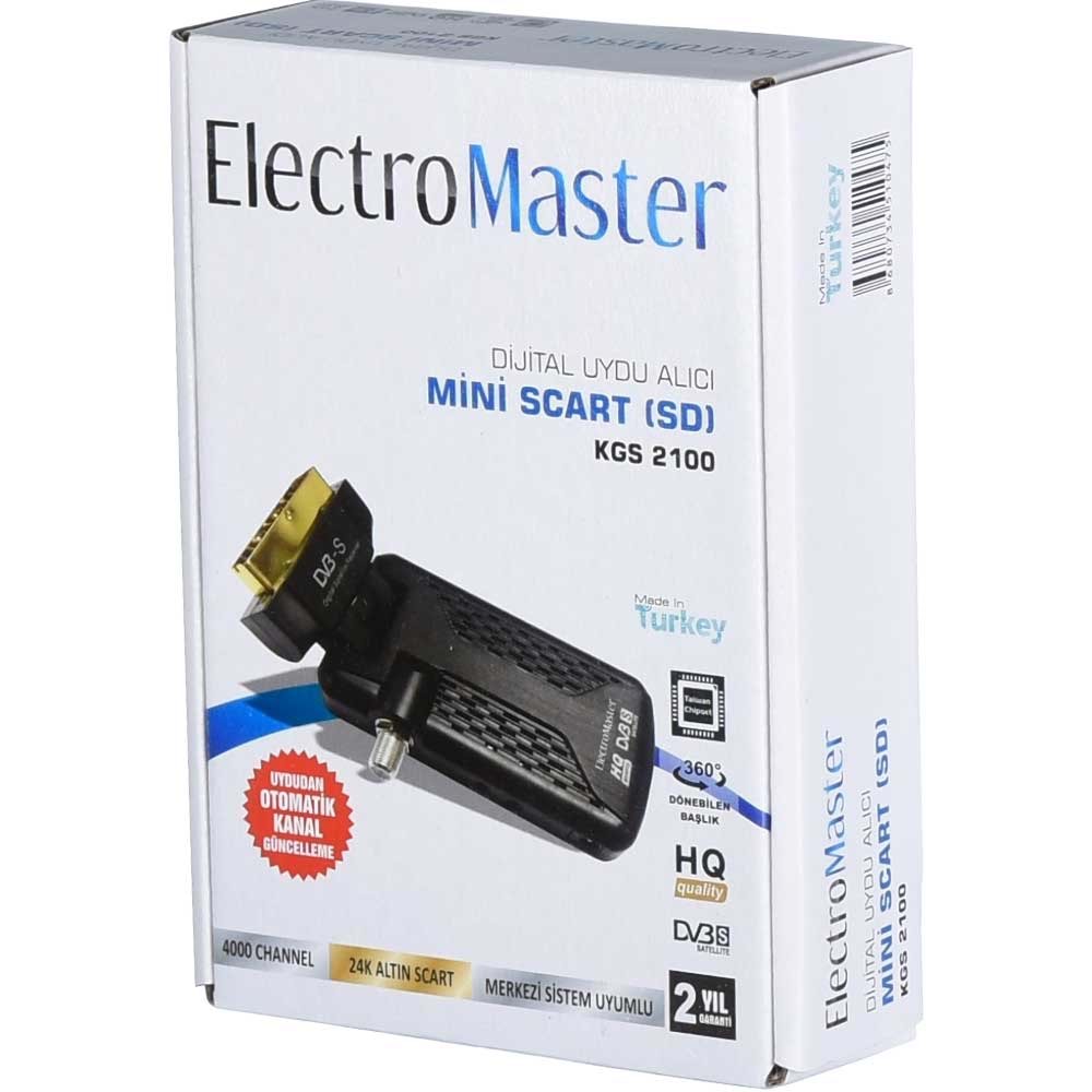 ELECTROMASTER Mini Scart SD Uydu Alıcısı KGS-2100