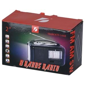 KTF 2'' Solarlı Işıklı Usb Radyo KTF-1448