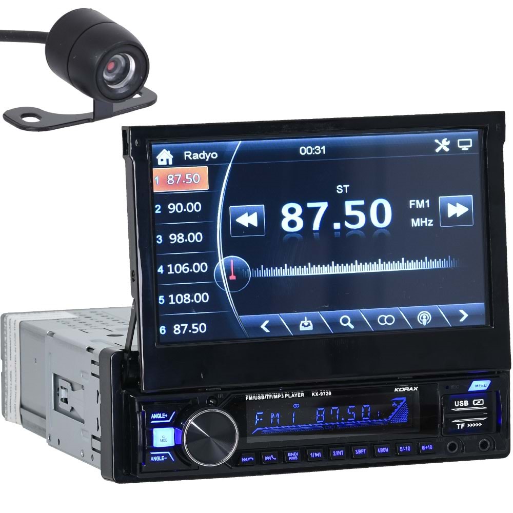 KORAX 7'' Bluetooth ve USB Girişli Indash KX-9720