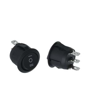 HIGHTEK Yuvarlak Işıksız Anahtar On Off On 3P LDS134