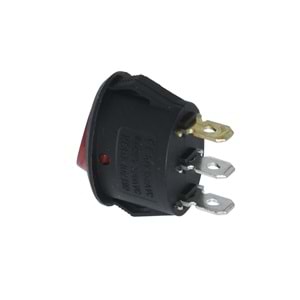 HIGHTEK Oval Işıklı Anahtar On Off 3P LDS134 B
