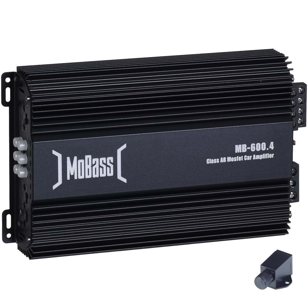 Mobass Oto Anfi 2400w 4 Kanal Bass Kontrolü Hediye Mb-600.4