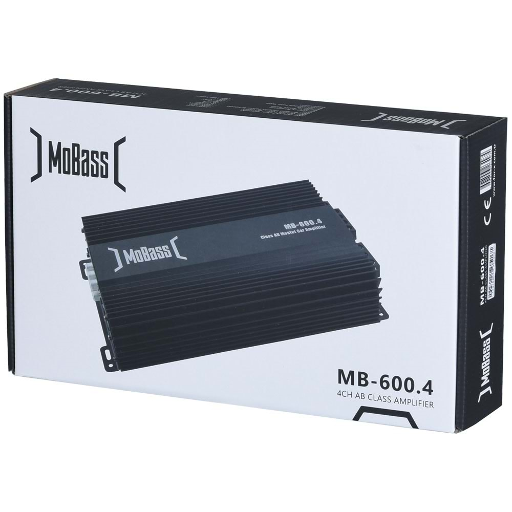 Mobass Oto Anfi 2400w 4 Kanal Bass Kontrolü Hediye Mb-600.4