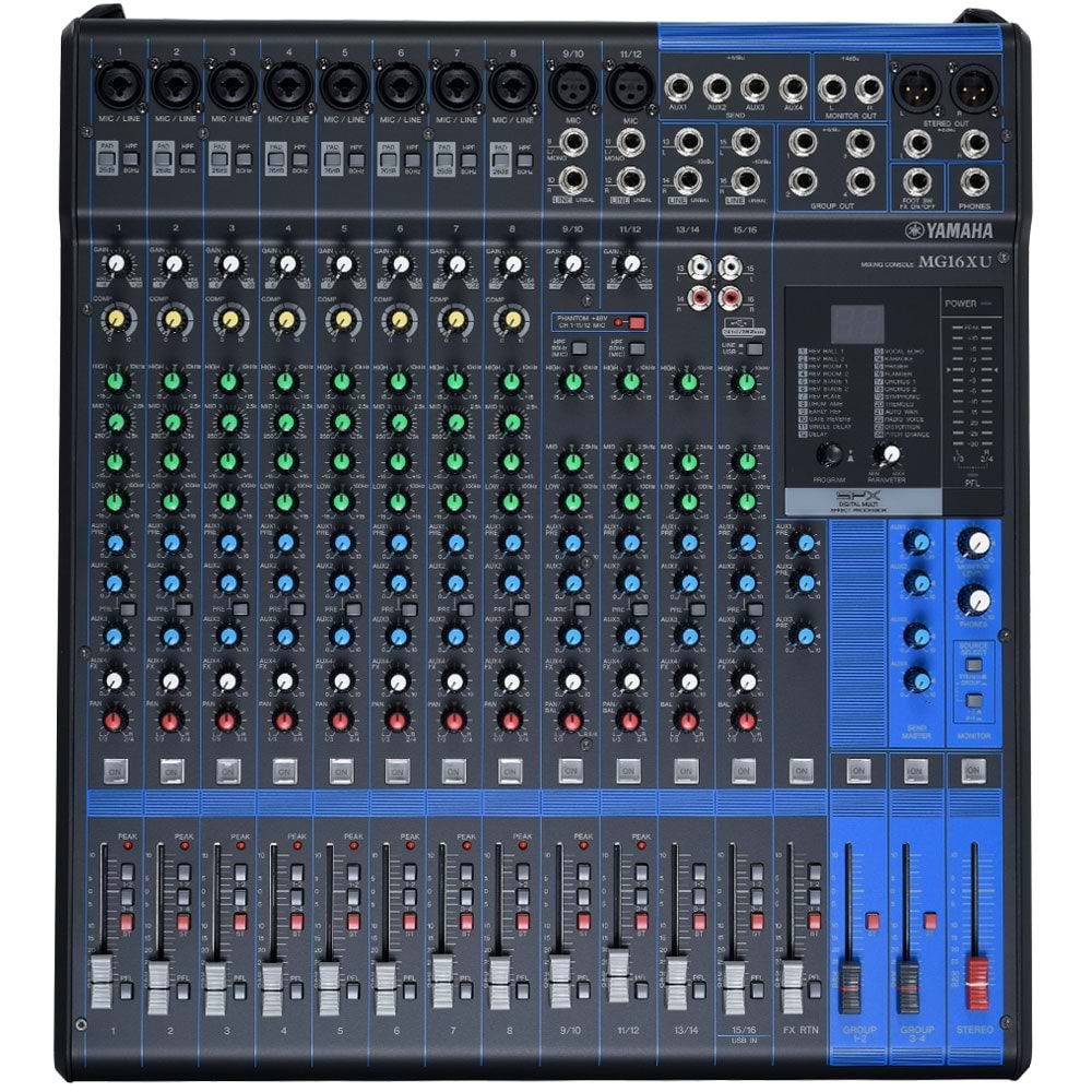 YAMAHA 16 Kanal Deck Mixer MG-16X