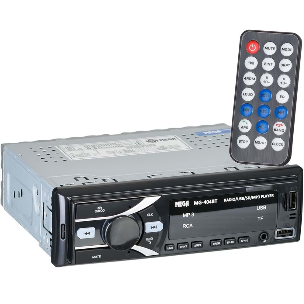 MEGA Bluetooth ve Çift USB Girişli Radyo Oto Teyp MG-404 BT