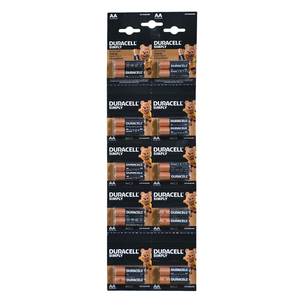 DURACELL Alkalin Kalem Pil (20 Li Blister) Aa MN-1500-20