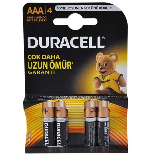 DURACELL Alkalin İnce Kalem Pil (4 Lü Blister) Aaa MN-2400-4