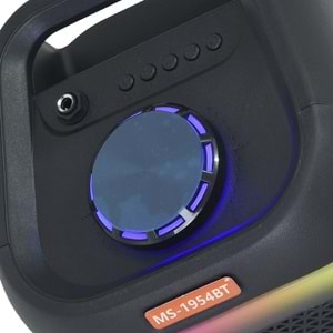 MS Bluetooth ve USB Girişli 2X6,5 İnch Şarjlı Işıklı Müzik Sistemi MS-1954 BT