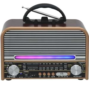 NNS Usb Bluetooth lu Şarjlı FM Radyo NS-6678 BT