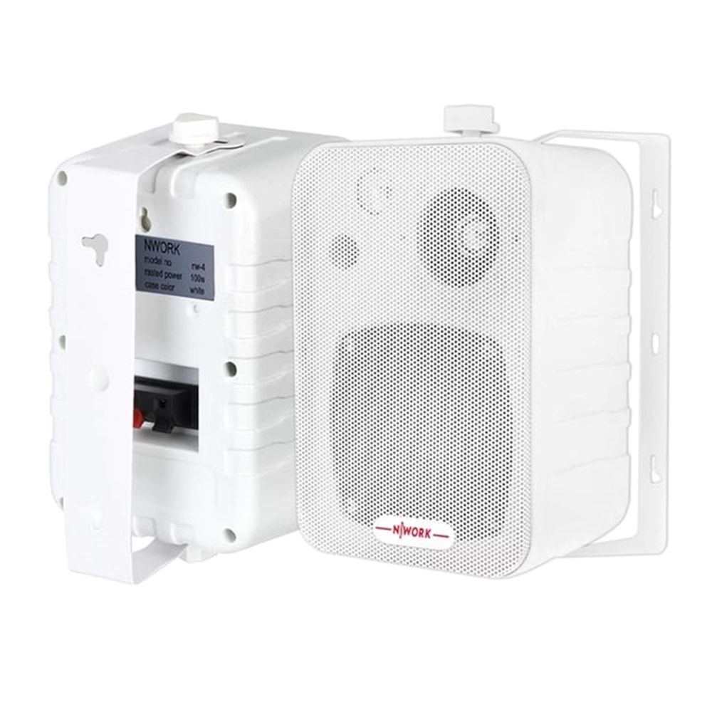 NWORK 4'' 10W 100V 2 Yollu Siyah Stun Hoparlör NW-4 TS
