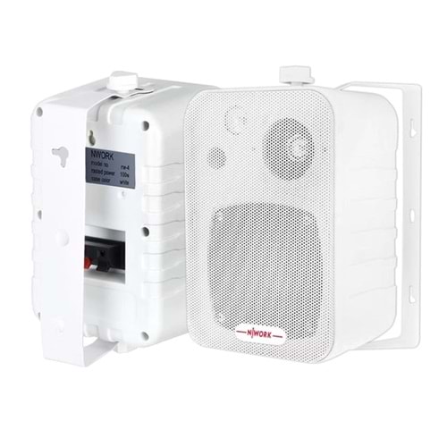 NWORK 4'' 10W 100V 2 Yollu Siyah Stun Hoparlör NW-4 TS