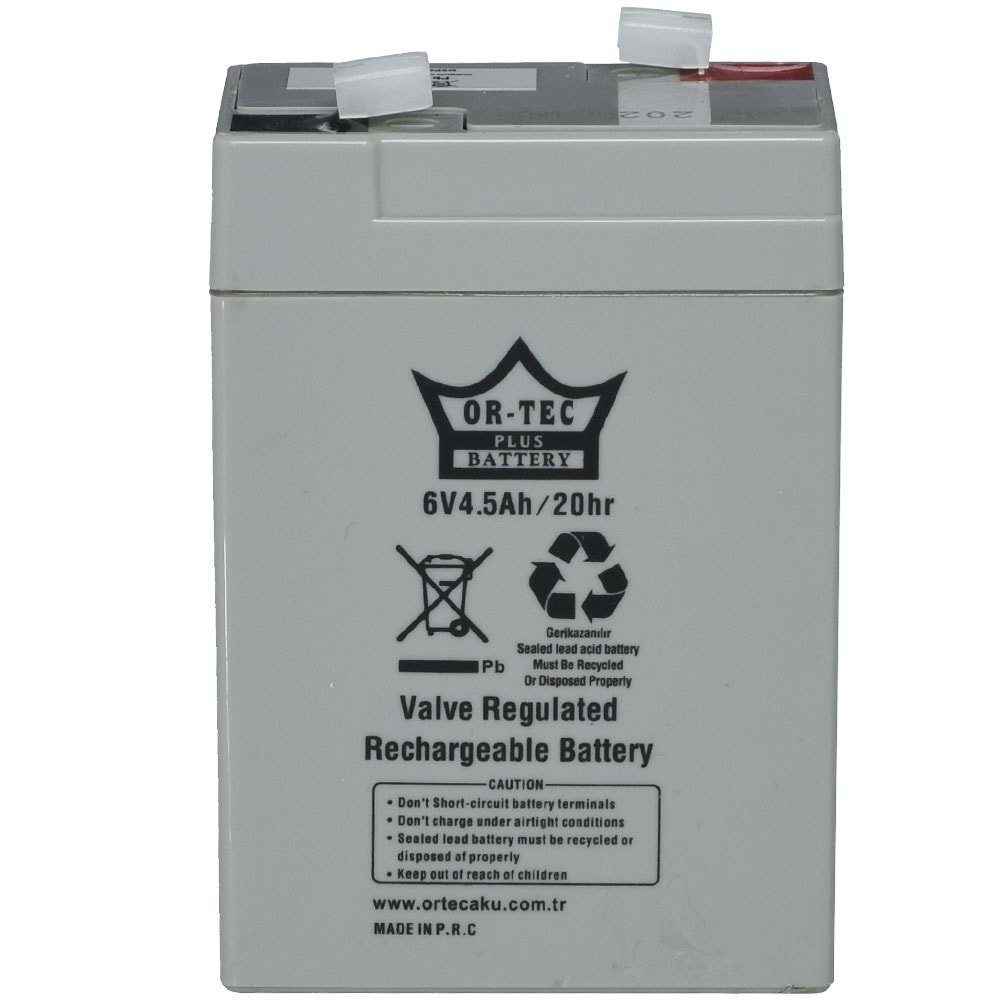 ORTEC 6V 4,5A Akü ORTEC-6V4,5