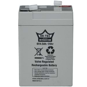 ORTEC 6V 4,5A Akü ORTEC-6V4,5