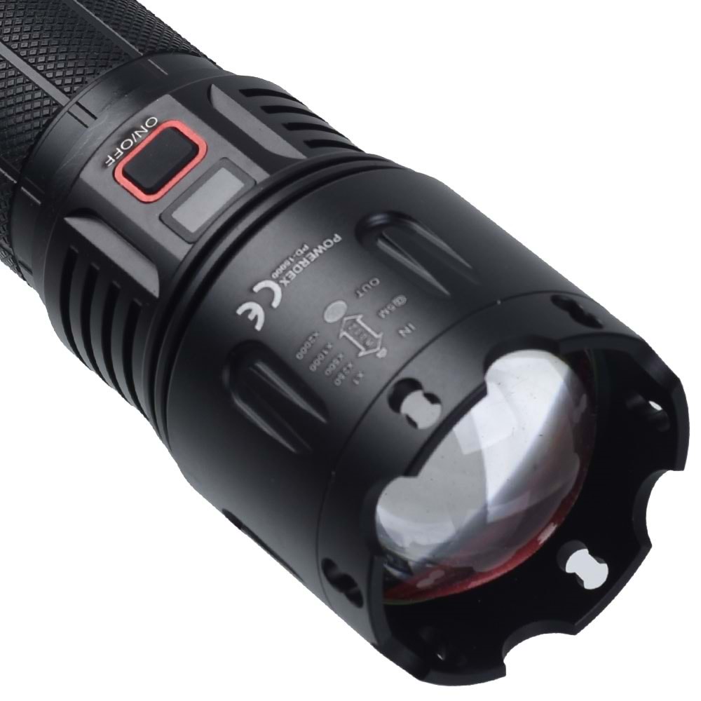 POWERDEX 70W Su Geçrmez Şarjlı Profesyonel Fener PD-15000