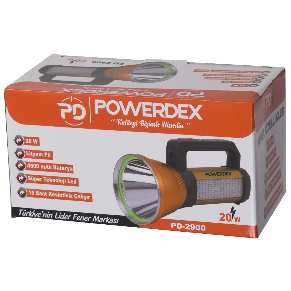 POWERDEX 20W Şarjlı Fener PD-2900