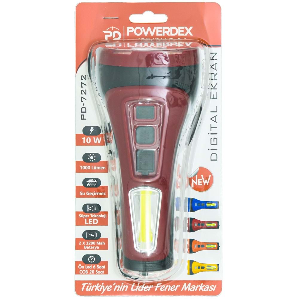 POWERDEX 10W USB Şarjlı El Feneri PD-7272
