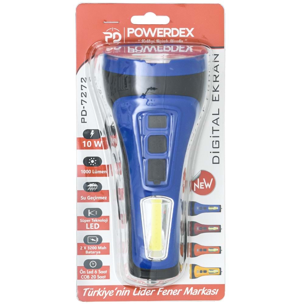 POWERDEX 10W USB Şarjlı El Feneri PD-7272