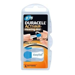 DURACELL Activair 675 1,45V İşitme Cihazı Kulaklık Pili (6 lı) PR-44