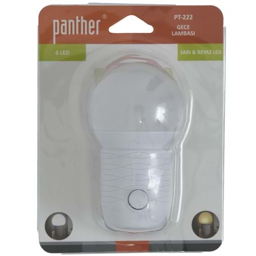 PANTHER 6X1 W Led Sarı - Beyaz Işıklı Gece Lambası PT-222