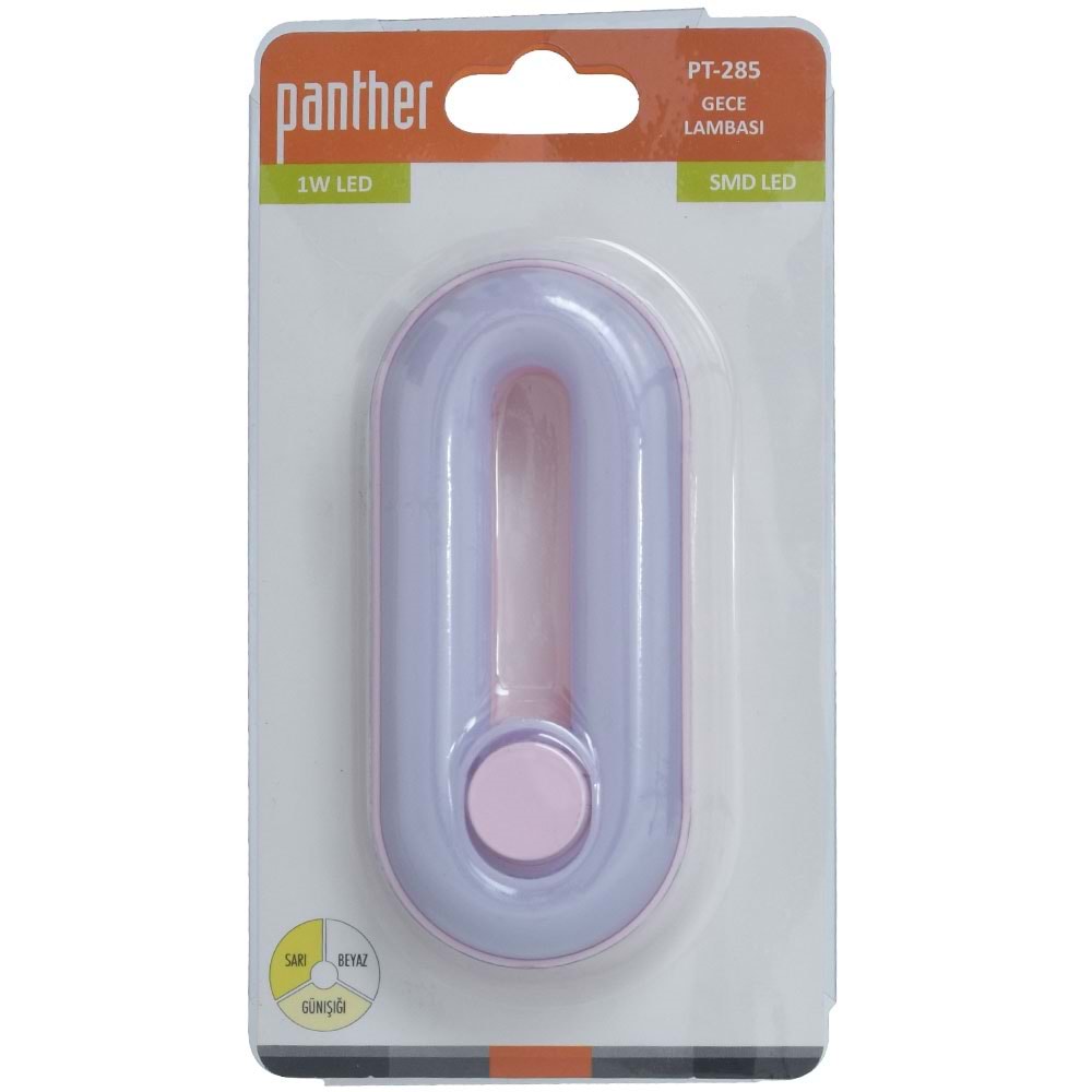 PANTHER 1W SMD Led 3 Işık Modu Gece Lambası PT-285